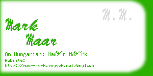 mark maar business card